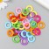 Beads for creativity plastic "Ring" Color set 25 grams 0.4x2x2 cm
