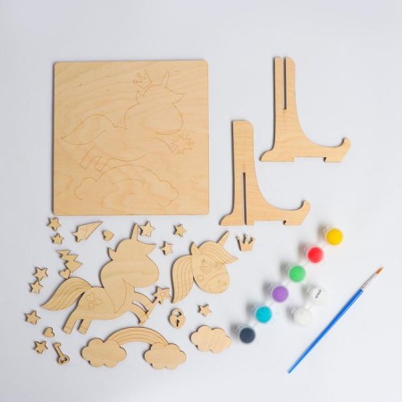 3D painting "Unicorn" 20 × 20 × 4 cm-2