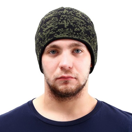 Knitter hat, fleece, camouflage
