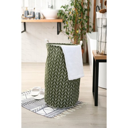 Basket Winness Textile shares "Zigzag", 35 × 35 × 60 cm, green color-7