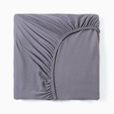 Knitted sheet on an elastic band 120x200x20cm, i.e. gray, backup 120g/m, HL100%
