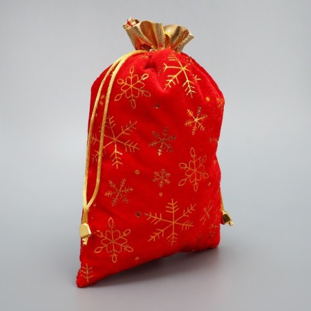 Gift bag "New Year's comfort", snowflakes, embossing, 16 x 24 cm, New Year-2