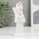 Polystone souvenir "Snowty angel in a pink wreath on the column" MIX 10.8x4.7x4.7 cm