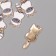 Decor for creativity metal, enamel "White-gray cat" 4x1.5 cm