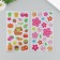 Plastic sticker "Flowers/vegetables and fruits" mix 9.5x17.5 cm
