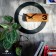 Wall clock, interior from metal "Troika", D-50 cm, silent
