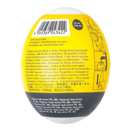 Unrealistic masturbator Satiffyer Egg Single (Fierce), TPE, yellow color-2