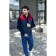 Male ise vest, size 46, blue color, burgundy