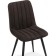 Stool on the metal frame Dani metal/velor, black/brown 43x48x85 cm