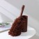 Brush for removing dust of the antistatik, 29 cm, with a stand on a suction cup, microfiber, brown color
