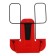 Book stand Globus, red