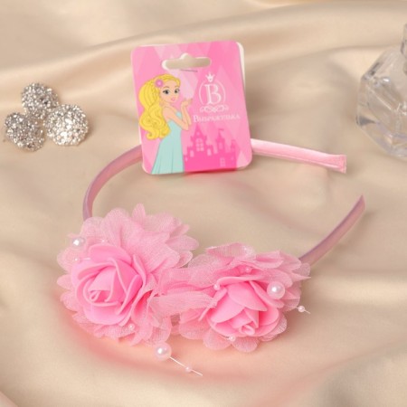 Hair cap "chosen" rose, 0.9 cm, pink-1