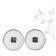 Watching double-sided watches, on the suspension "Bird on a branch", D-23 cm, white