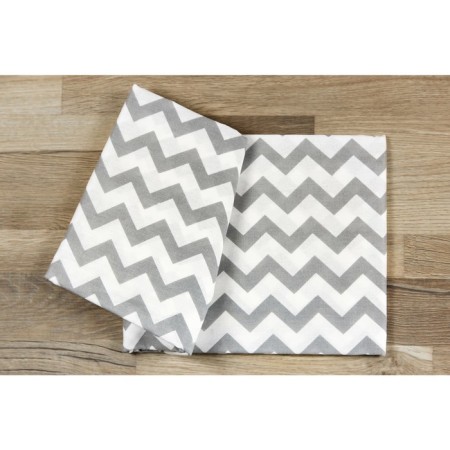 Crystick, size 145 × 210 cm, zigzag print, gray color-1