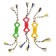 Chewing toy with rope "Bow", 11 cm, mix of flowers