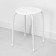 Stool with plastic seat, white color