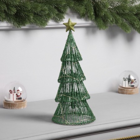 Figure Light "Green Christmas tree", 31x13x13 cm, 20 LED, AAX2 (not in set.), T/white-1