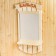 Mirror with a shelf "Bank", 3 hooks, 80x45 cm