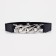 Women's belt on buttons, width 4 cm, black color