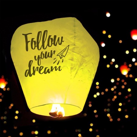 Wish flashlight "Dream", dome, yellow-1