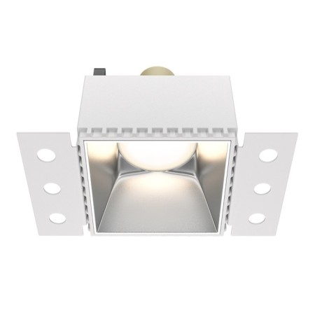 Building lamp Technical DL051-01-GU10-SQ-WS, GU10, 1x20 W, 130x75x55 mm, matte silver