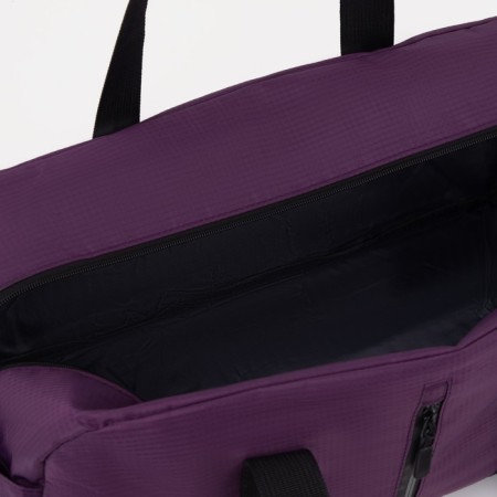 Sports bag with lightning, 2 outer pockets, purple color-2