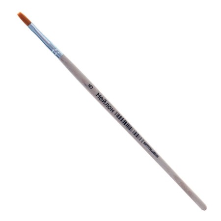 Nylon brush No. 5, flat, wooden handle