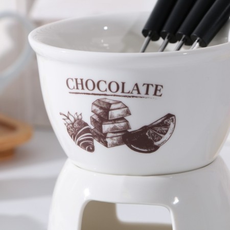 Fonucus Ceramic Chocolate, 350 ml, white color-2