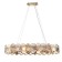 Suspended Indigo lamp, 12016/10p Gold. 10x60W, E14, 830x350x145/1145 mm, rain effect