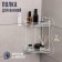 The bathroom shelf is angular 2-tier, 19 × 30 cm, white color