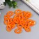 Decor for creativity plastic "Ring for the chain" Orange set 25 pcs 2.3x1.65 cm