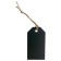 Cretaceous tag 5.6 × 3.1 cm with twine 10 cm, black color