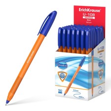 Ballic handle Erichkrause U-108 Orange Stick 1.0, Ultra Glide Technology, Blue Blue
