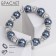 Bracelet Pearl "Bead" ball No. 10, gray color in silver, d = 6 cm