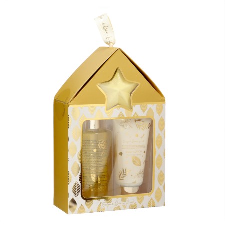 Gift set Elegant Golden Leaf: shower gel 150 ml, lotion 100 ml, bomb 50 g-4