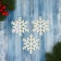 Christmas tree decoration "Snowflake Lux" (set 3 pcs) 10x10 cm, white