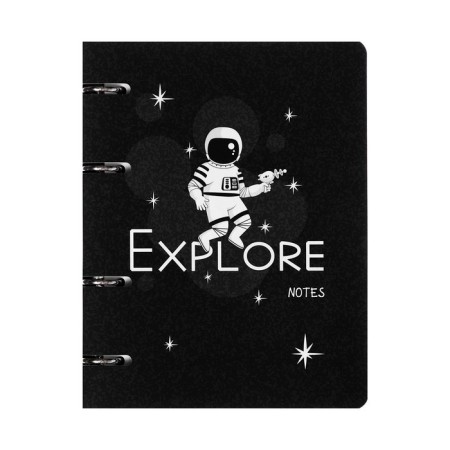 Notebook A5, 120 sheets, on 4 rings, Limited No. 4, cover Cover Cardboard, Soft-Touch lamination, rounded corners