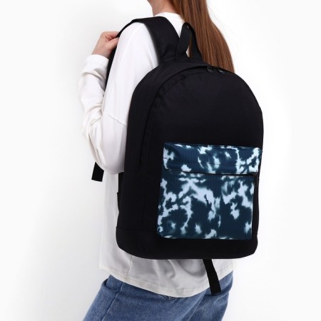 School Youth Backpack "Tidai", 33x13x37, lightning department, n/pocket, black-8