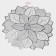 Set of serving napkins on the table “Flower”, 4 pcs, 43 × 43 cm, silver color