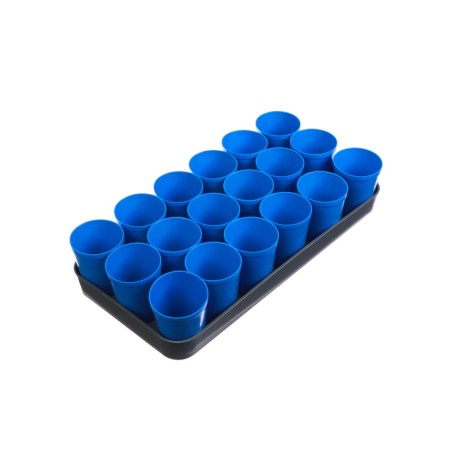 Set for seedlings: glasses of 250 ml (18 pcs), pan 40 × 20 cm, color mix, Greengo-12