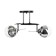 Redo chandelier 2he27 40W Black-chromium 45x30x28 cm