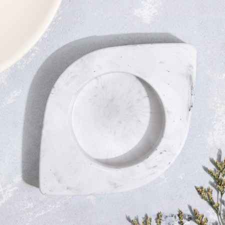 Glorifier of "Eye. Marble" from gypsum, 14.5x9.5x2cm, marble with black stripes-2
