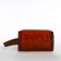 Cosmetic bag with lightning, brown color/transparent