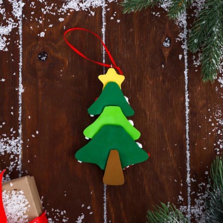 Christmas tree decoration "Christmas tree with a star" 8.5x12.5 cm, mix-2