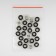 Button, 4 punctures, d = 12 mm, black/silver color