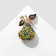 Brooch "Pear", colored in gold