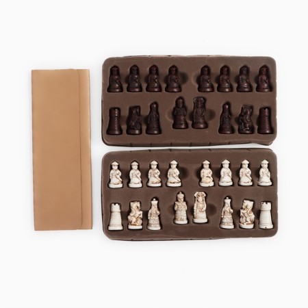 Chess desktop souvenir "Qing dynasties" 28 x 28 cm, king H-5.5 cm, pawn H-4.5 cm-1