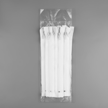 Lightning "Spiral", No. 4, non -proceeding, castle machine, 20 cm, white color-2