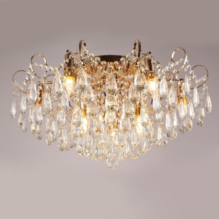 Crystal Crystal Economic light 52088/12FGD WT, 12x40W, E14, 36x70x70 cm, gold color