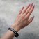 Silicone bracelet "stuffed", black and white color